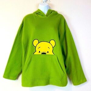 Disney Winnie The Pooh Apple Green Fleece Hoodie Size M